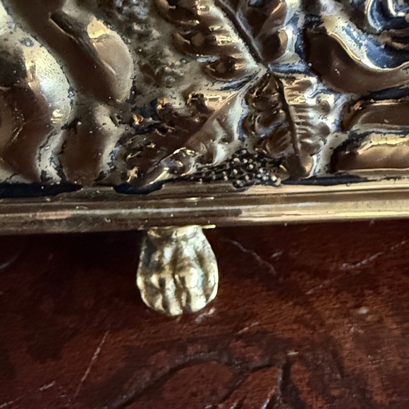 Antique Brass Footed Planter - Picture 5 of 6